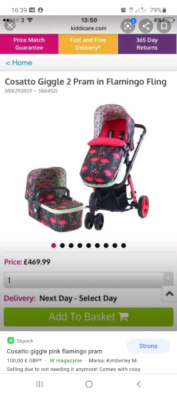 cosatto flamingo pram